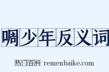 啁少年反义词是什么意思的图片